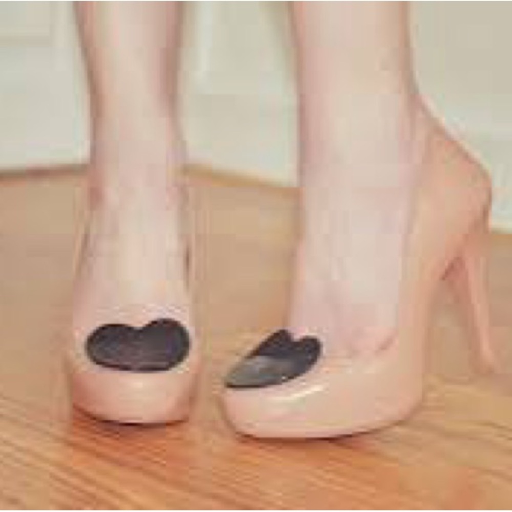 Mel by Melissa hearts black heart heel stilleto pump Size 8